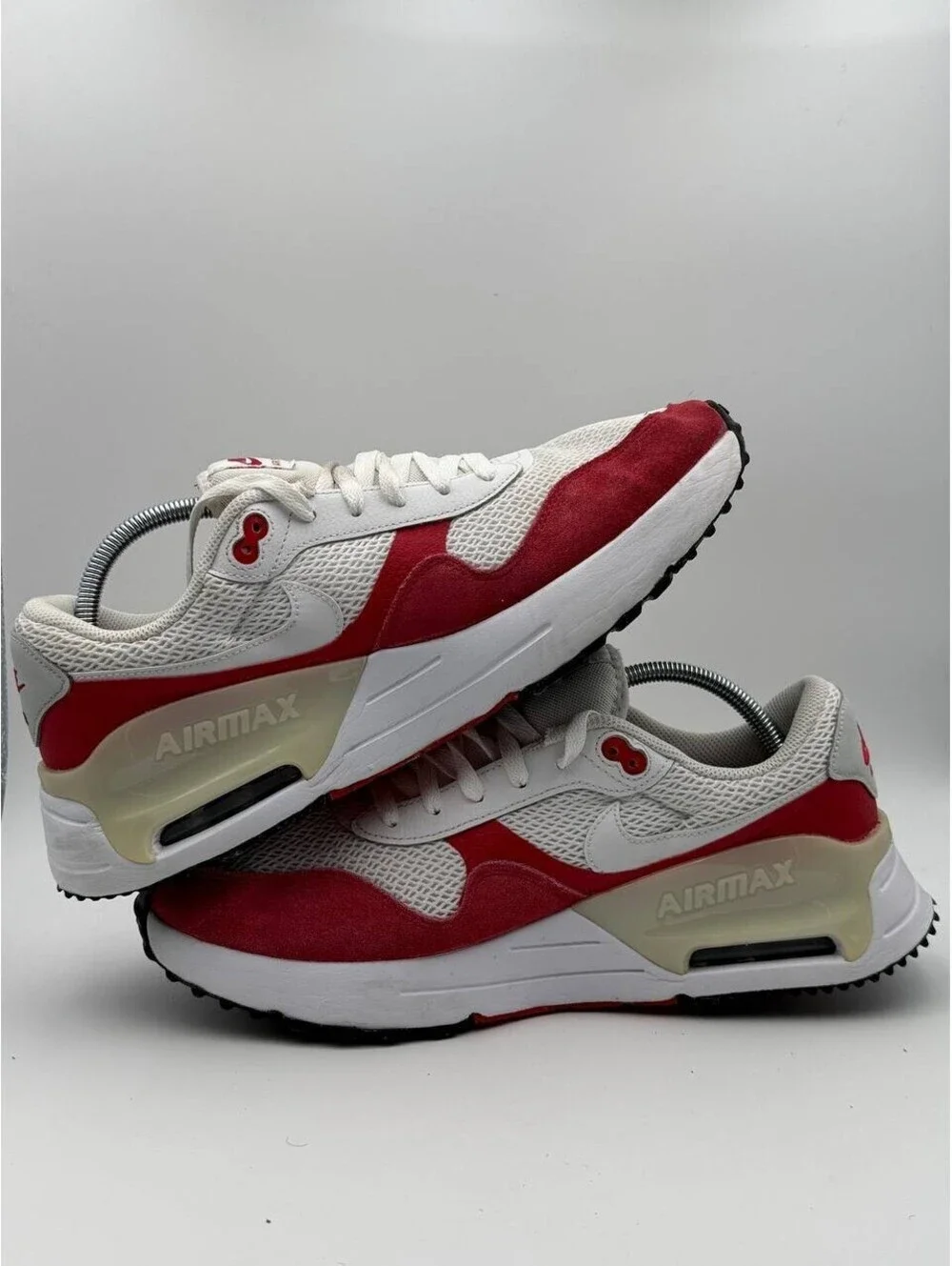 Nike Air Max 90 White Red DM9537-104 Men's US 11.5 Athletic Running Shoes